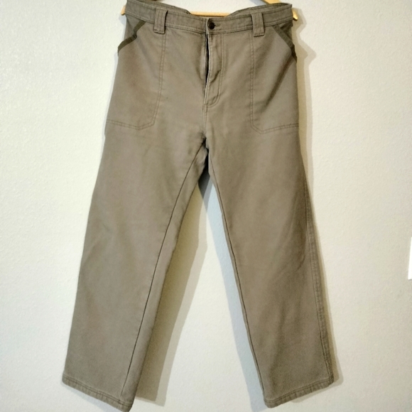 Fleece Lined Khaki Pants - Picture 1 of 5